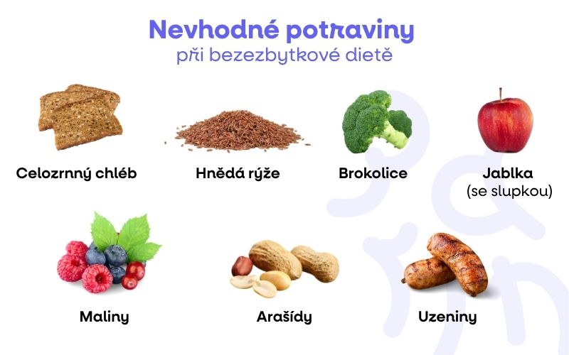 NEVHODNE POTRAVINY BEZEZ